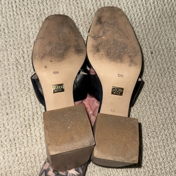 Louise et Cie Fisherman Black leather Mules Size 10 - Picture 6 of 7